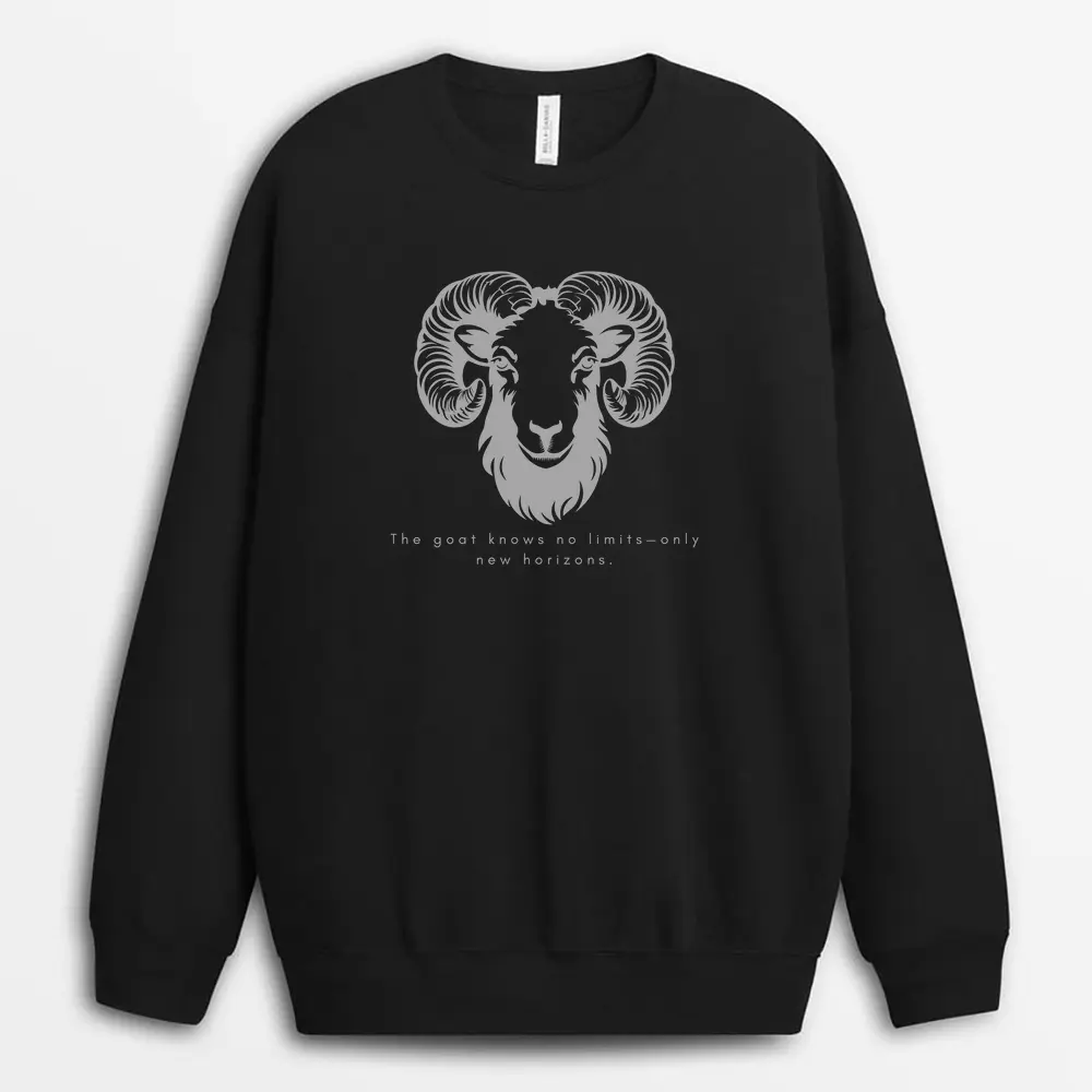 The Goat Knows No Limitsonly New Horizons Redxgap Sweatshirt - Black