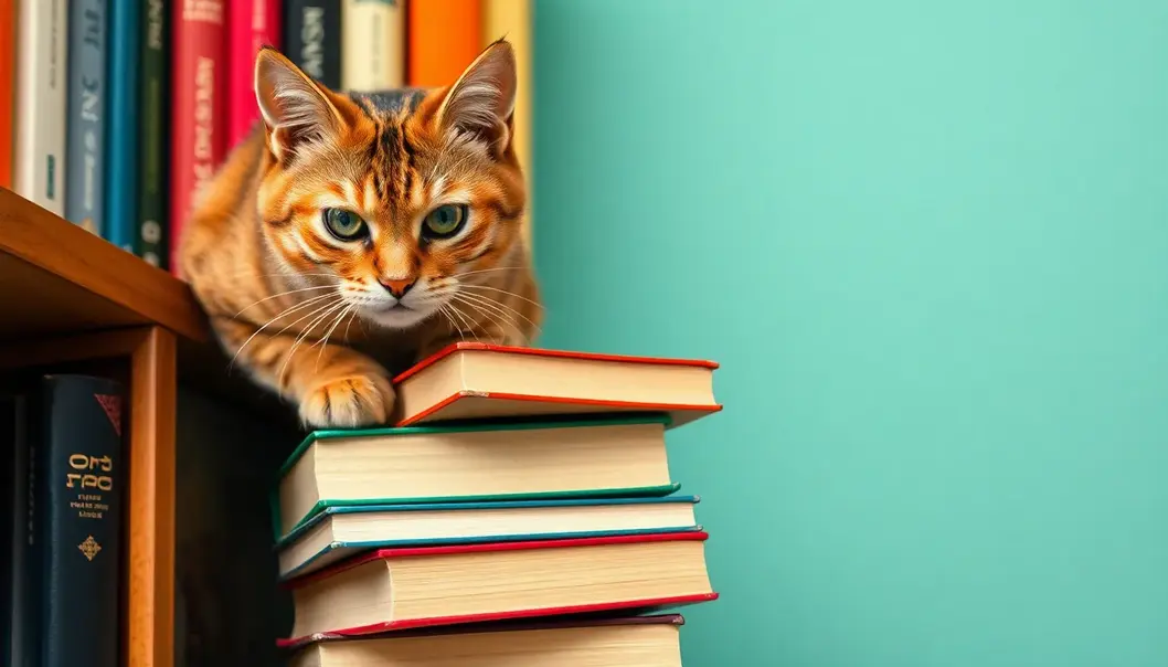 A mischievous cat caught mid-act, plotting its next move.