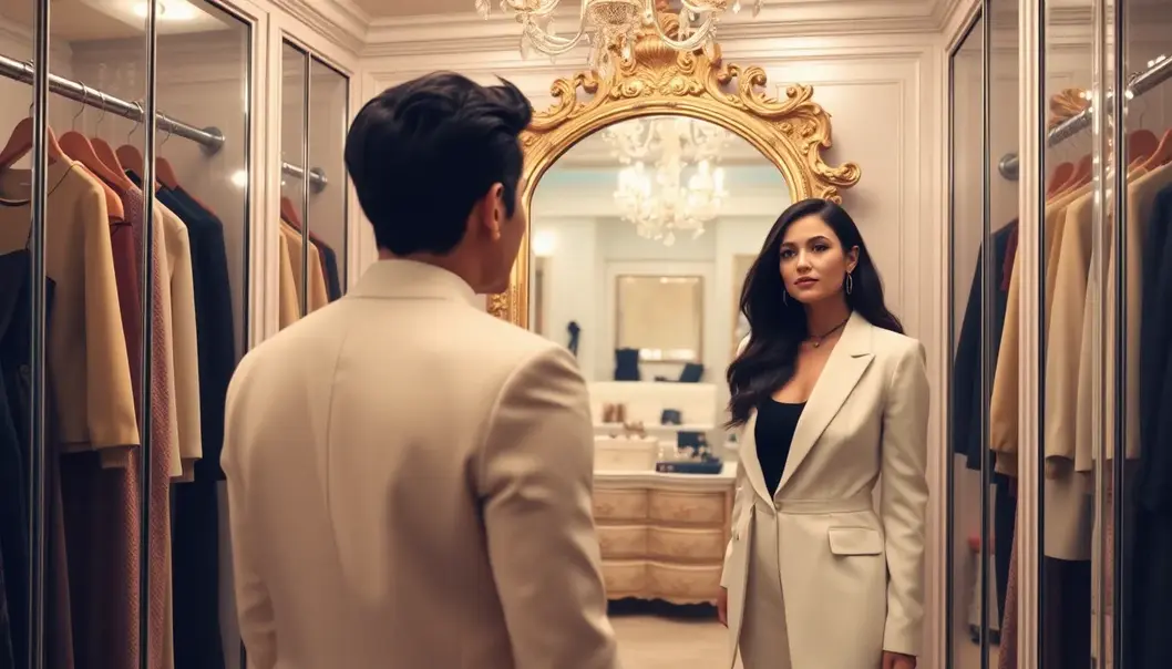 The elegance of self-love reflected in one’s demeanor.